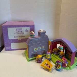 Fisher-Price Little People Easter Surprise Playset - Purple, Green, Yellow
